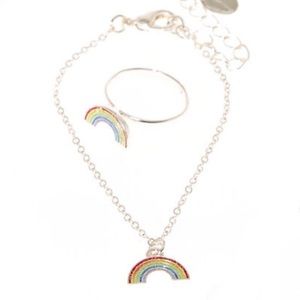 Glittery Rainbow Jewelry Set